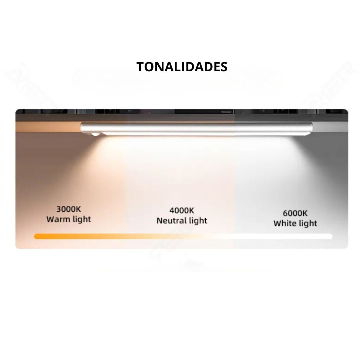 Luz Barra Led 40cms Sensor De Movimiento Recargable