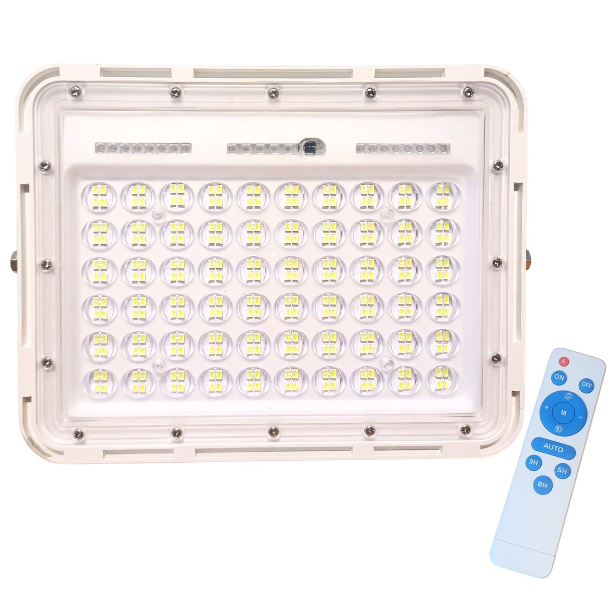 Reflector Led Solar 100w C/ Panel Solar Control Remoto