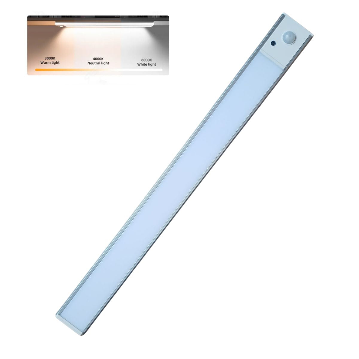 Luz Barra Led 40cms Sensor De Movimiento Recargable
