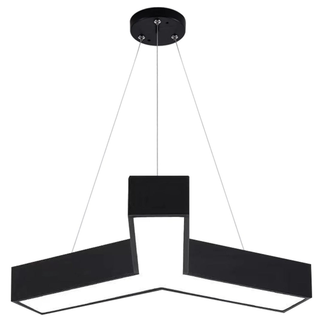 Luminaria Led colgante moderna Y, luz cálida 20w