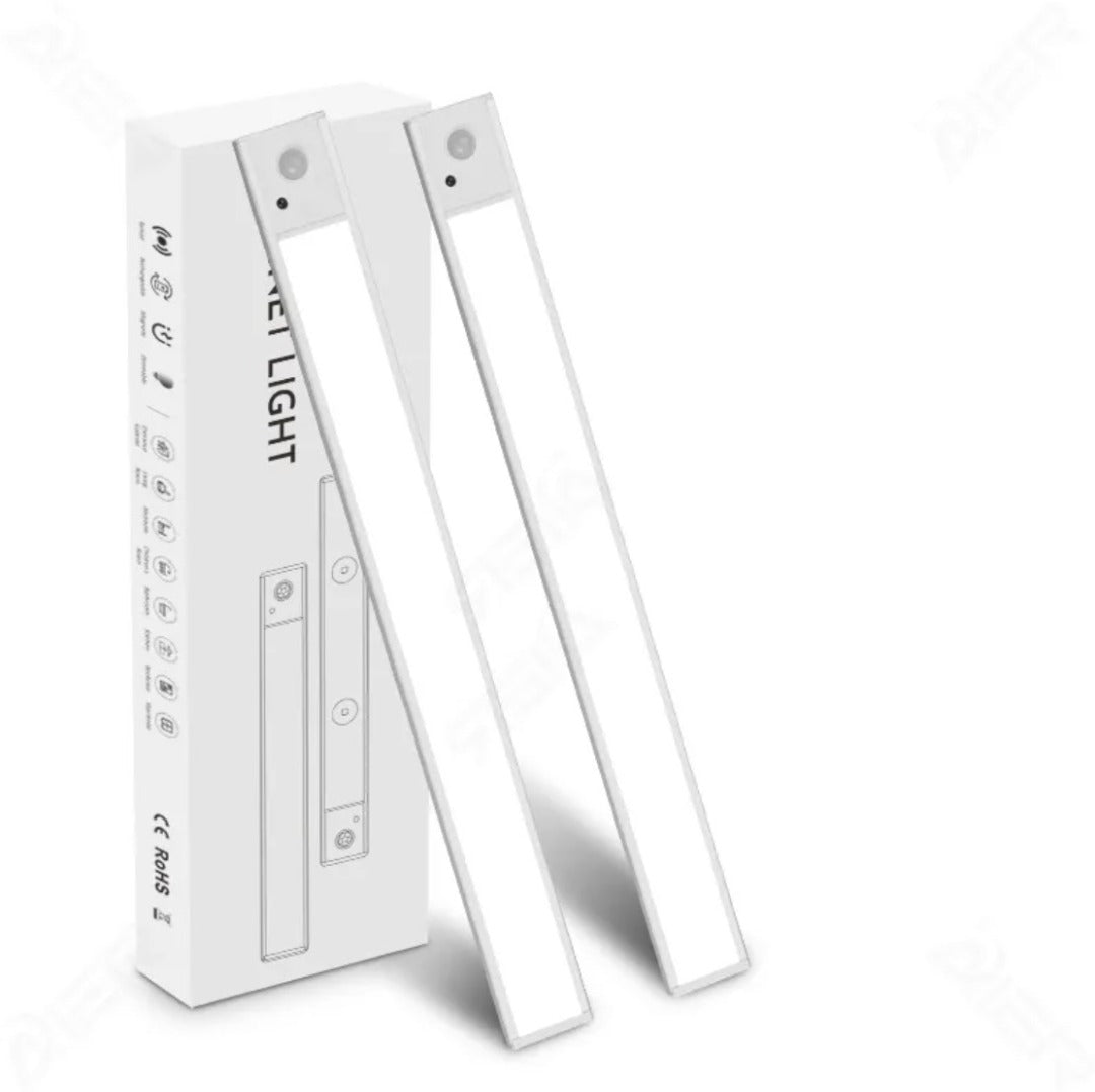 Luz Barra Led 20cms , sensor de movimiento, recargable USB, 3 colores para armario, cocina