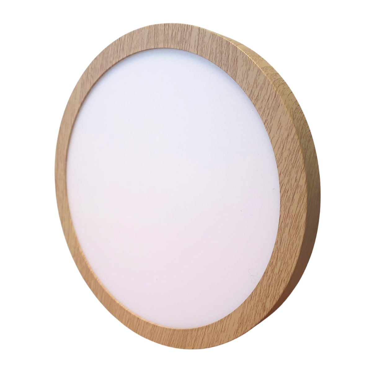 Luminaria Led Ultrafina Redonda diámetro 23cms 24W color Madera