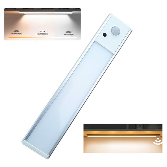 Luz Barra Led 20cms , sensor de movimiento, recargable USB, 3 colores para armario, cocina