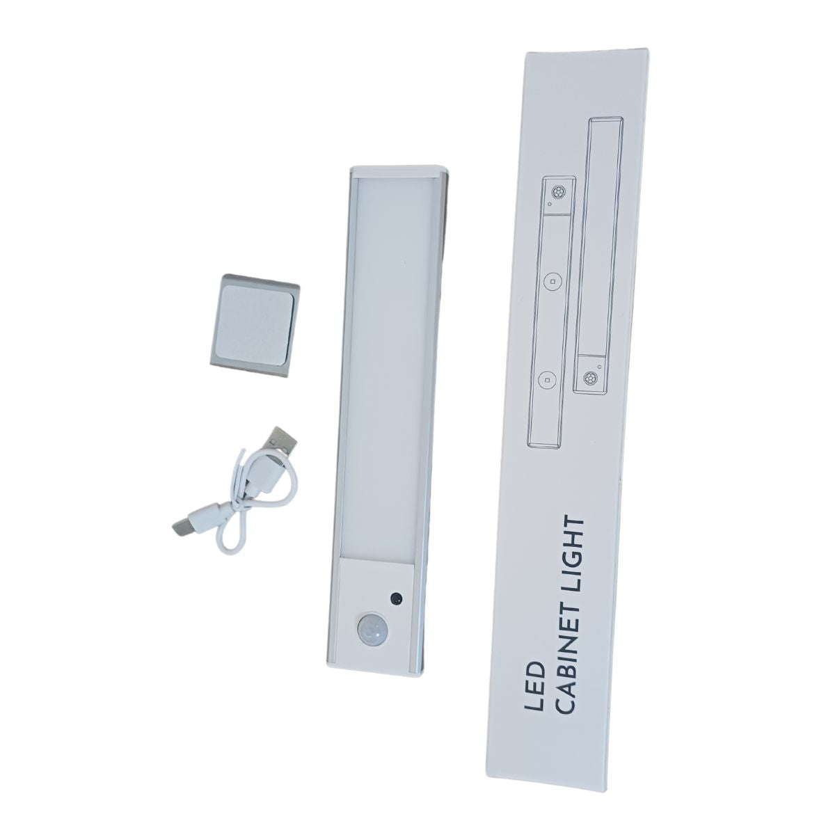 Luz Barra Led 20cms , sensor de movimiento, recargable USB, 3 colores para armario, cocina