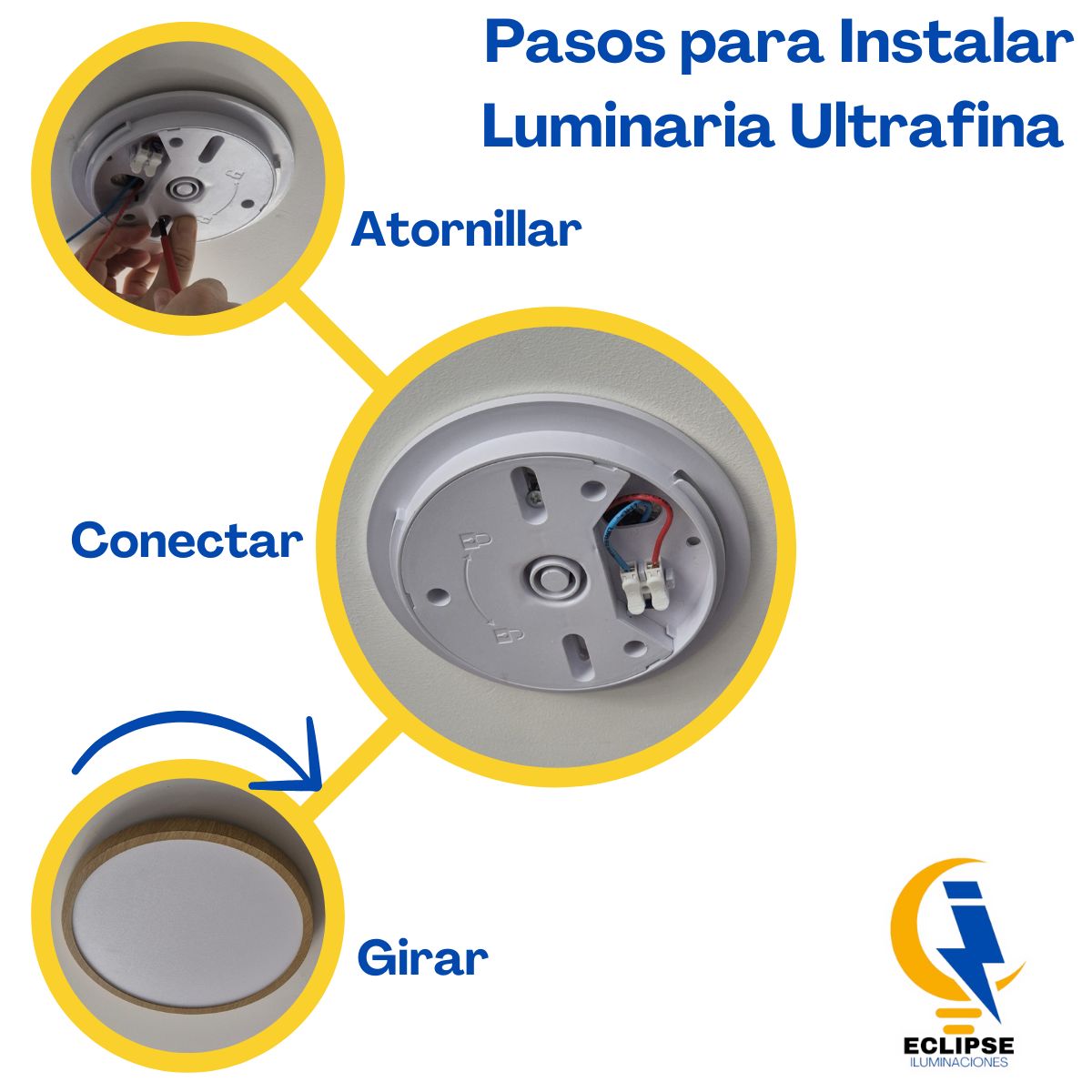 Luminaria Led Ultrafina Redonda diámetro 30cms 28W con conexión Bluetooth