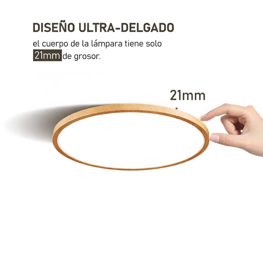 Luminaria Led Ultrafina Redonda diÃ¡metro 40cms 38W con control y conexiÃ³n Bluetooth - imagen 4