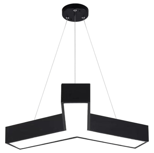 Luminaria Led colgante moderna Y, luz cálida 20w