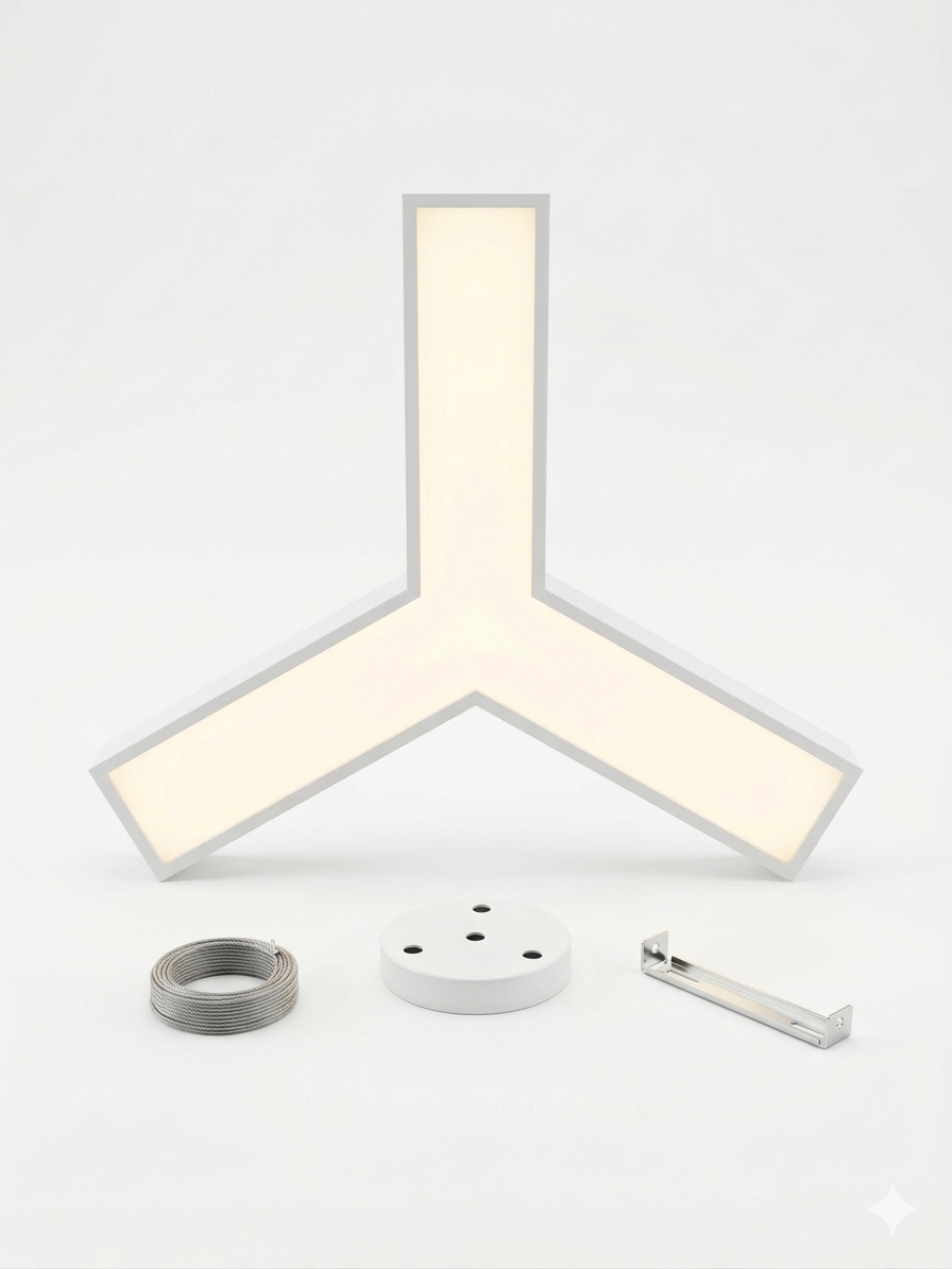 Luminaria Led colgante moderna Y, luz cÃ¡lida 20w - imagen 4